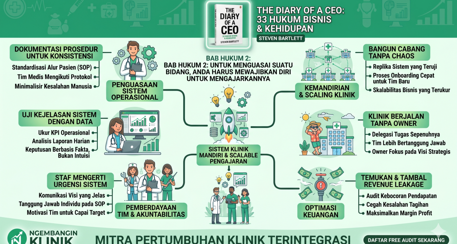 Mengembangkan Klinik Lewat Filosofi Steven Bartlett: Mengapa Anda Harus “Mengajar” untuk Mendelegasikan?